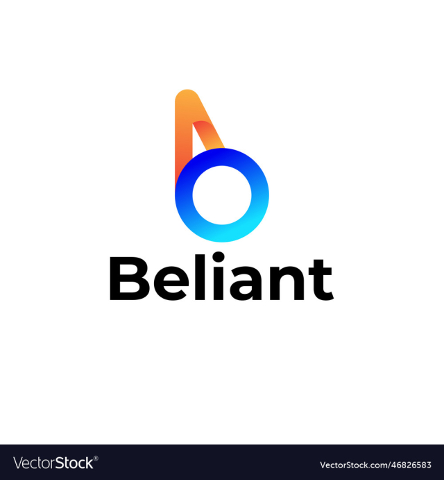 b letter modern 3d logo design
