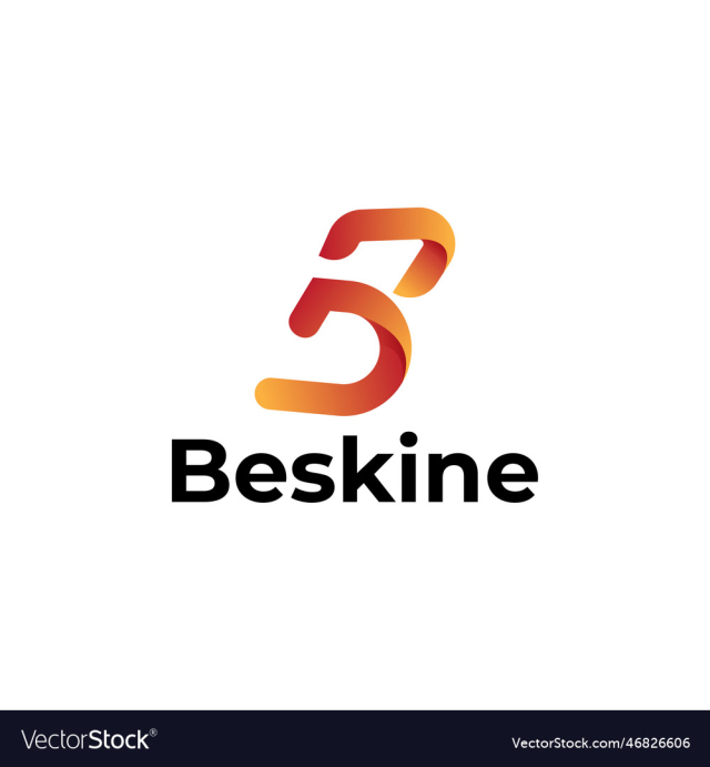 b letter modern 3d logo design