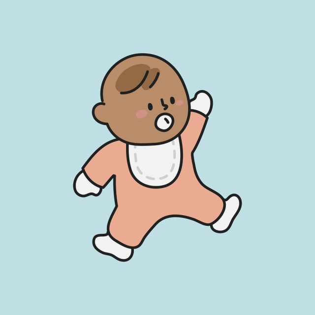 Baby clipart, African American infant | Free PSD - rawpixel