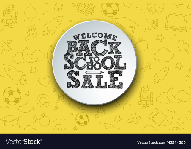 back to school banner with seamless pattern