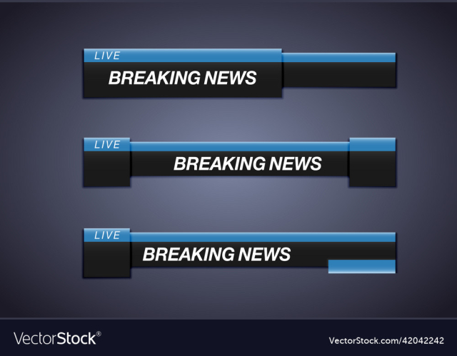 banner breaking news important news illust