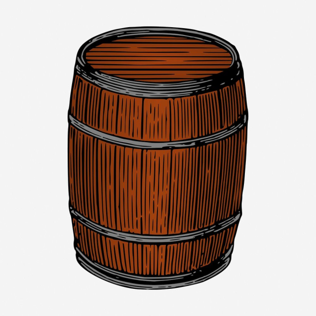 Barrel clipart, vintage object illustration. | Free Photo - rawpixel