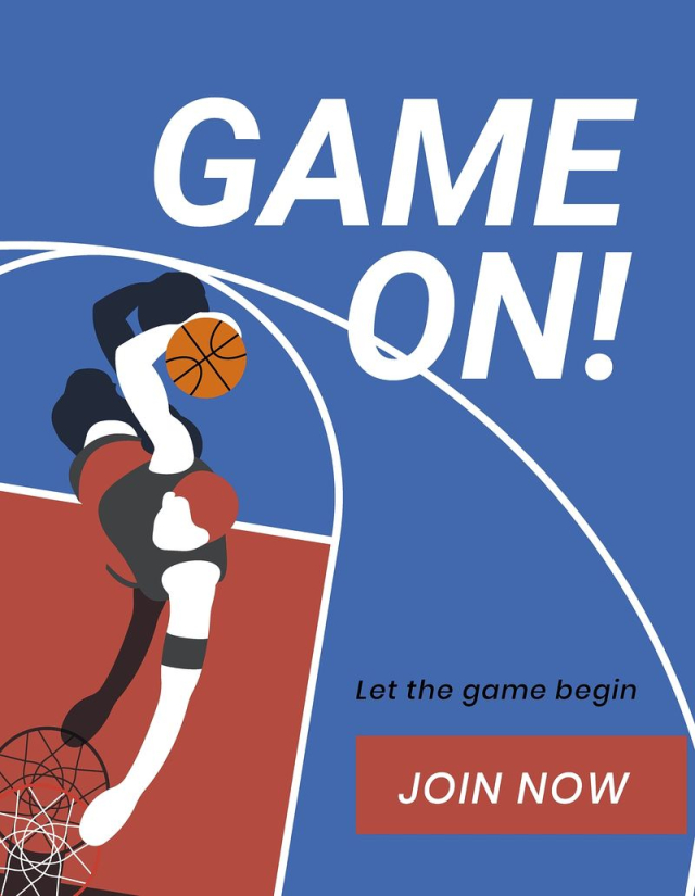 Basketball sport flyer template, game | Free PSD Template - rawpixel