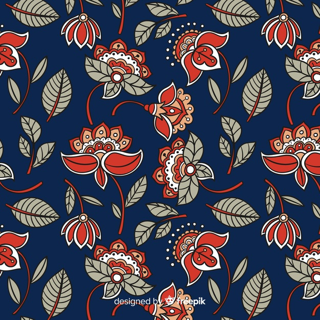 Batik floral pattern