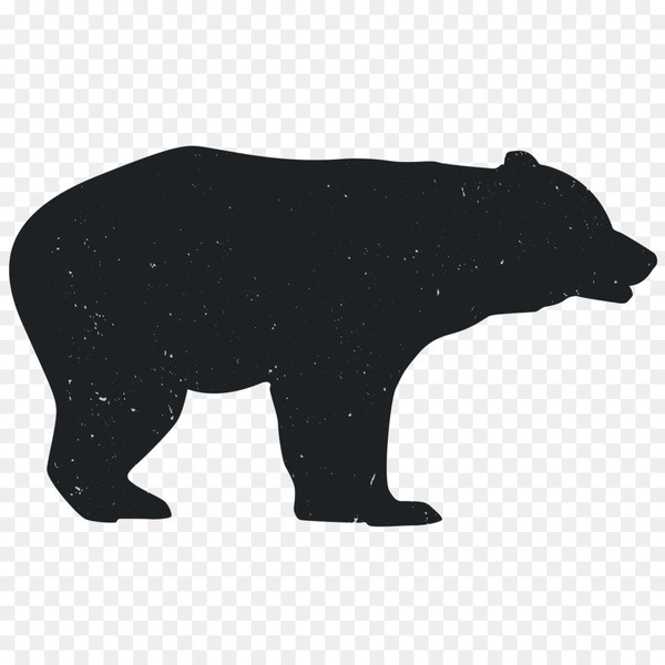 Bear Silhouette Dog Animal - Animal Silhouettes