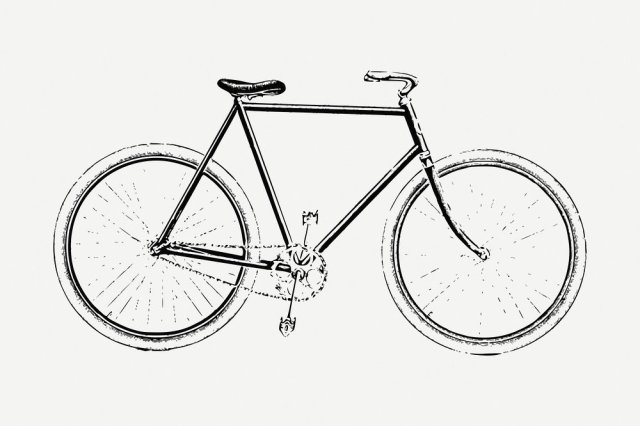 Bicycle drawing, vintage vehicle illustration | Free PSD - rawpixel