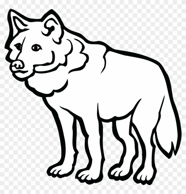 Big Bad Wolf Clipart, Clip Art Wolf, Clip Art Wolf - Clip Art Black And White Wolf