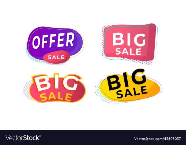 big sale banner with abstract shapes