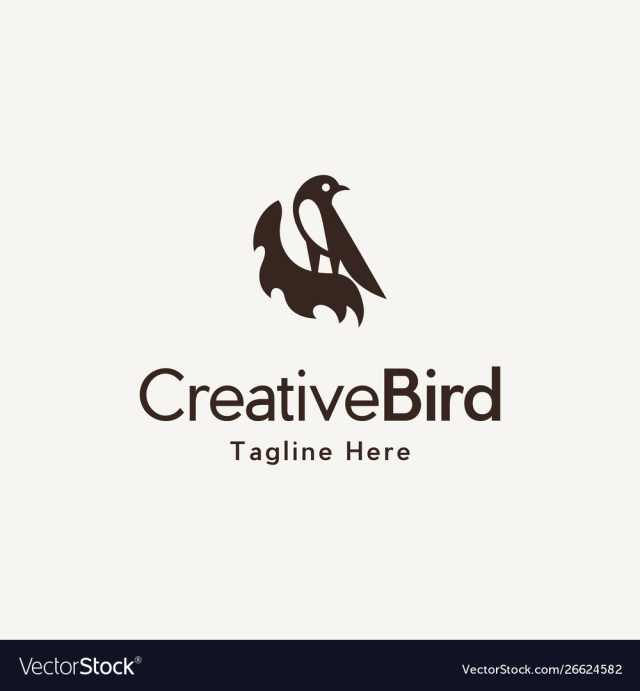 Bird nature logo design vector image