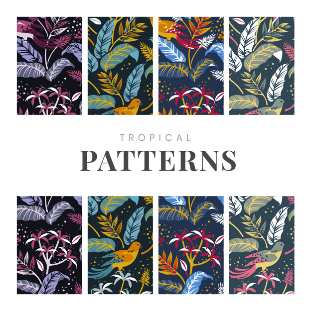 Birds in the nature design set