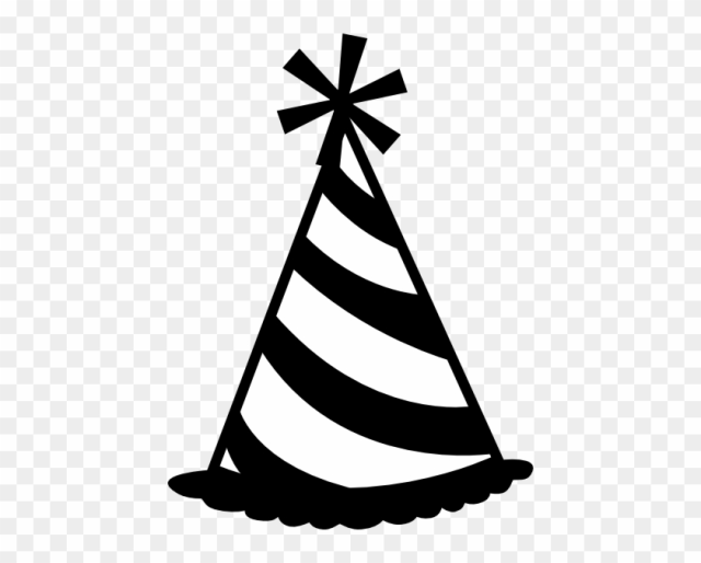 Black - And - White - Party - Hat - Clipart - Birthday Hat Clip Art