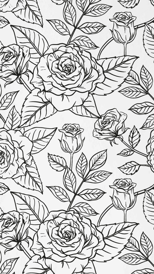 Black botanical iPhone wallpaper, flower | Free PSD - rawpixel