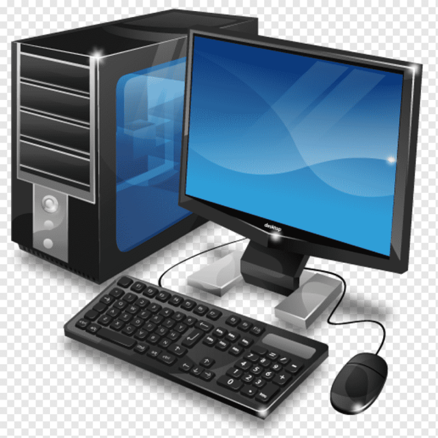 black desktop computer set illustration, Desktop computer Personal computer, Computer desktop PC, computer Network, electronics, computer png