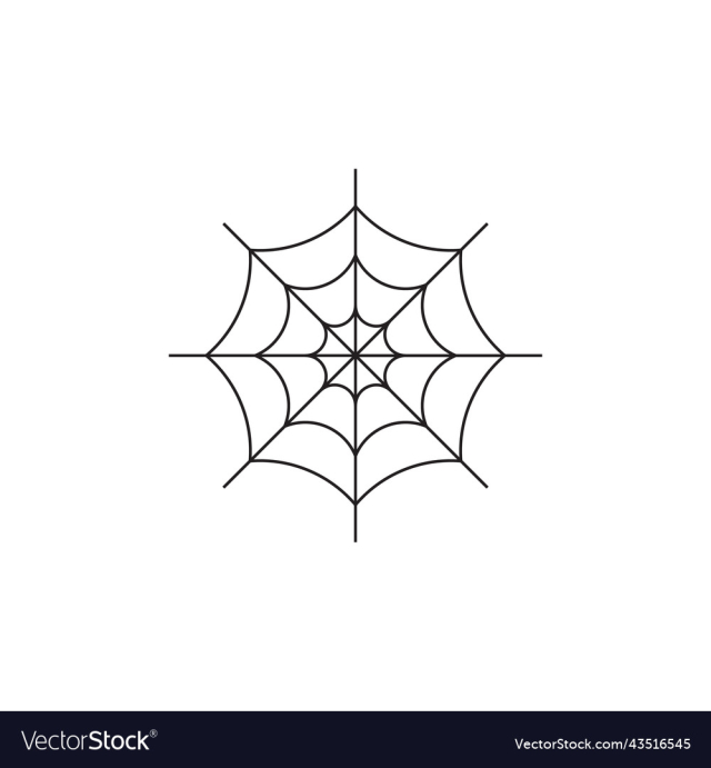 black spider line icon