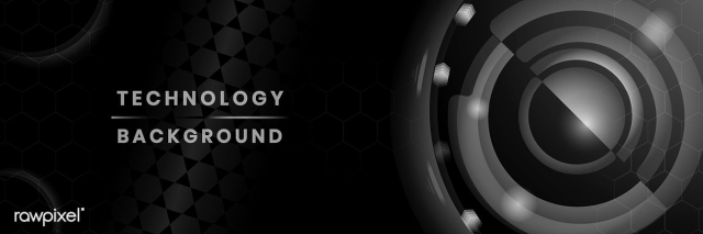 Black technology banner | Free stock vector - 579828