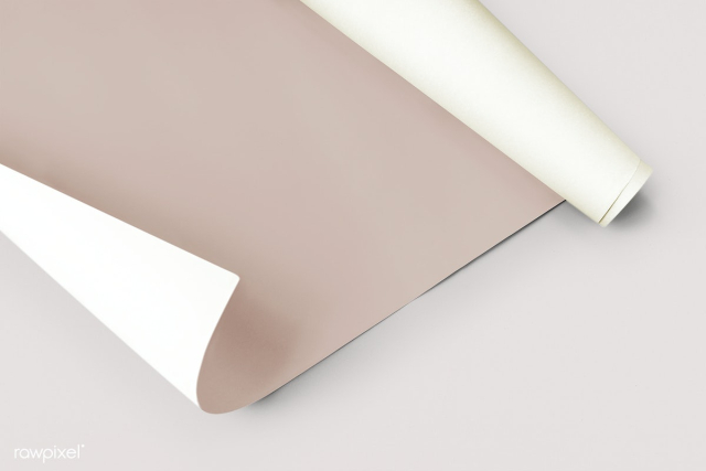 Blank beige rolled chart paper mockup design element | Free  psd mockup - 2378437