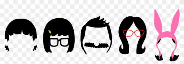 Bobs Burgers Family Heads By Cobrademon - Bob's Burgers Family Silhouette