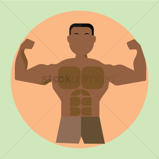 Bodybuilder mascot