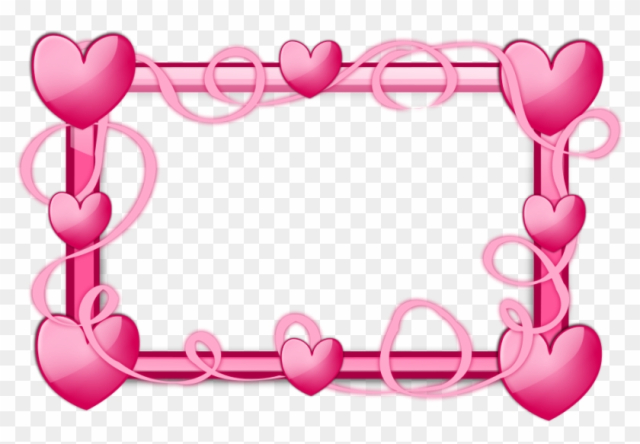 Border - Border Design Pink Heart