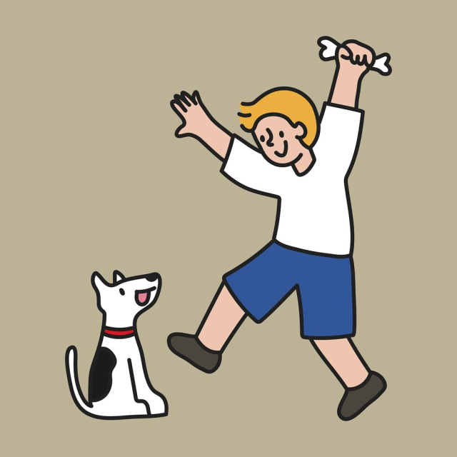 Boy & dog clipart, friendship | Free PSD - rawpixel