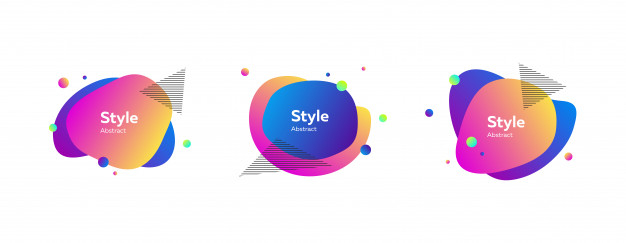 Bright multi-colored abstract forms Free Vector