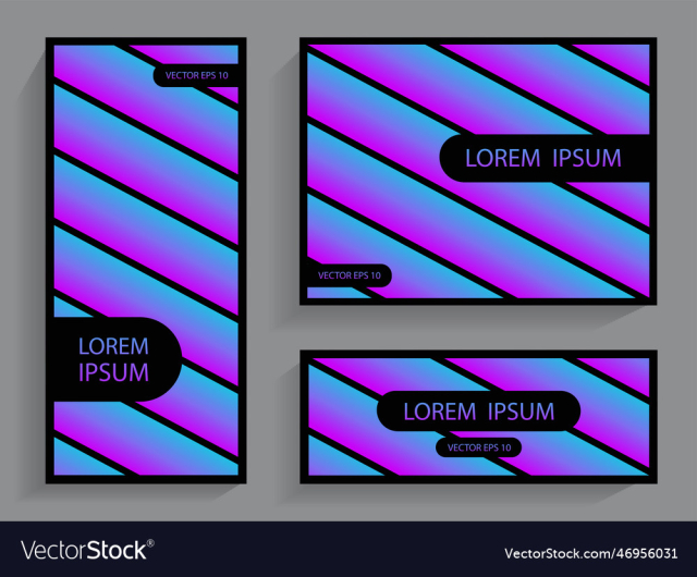 brochures with gradient lines