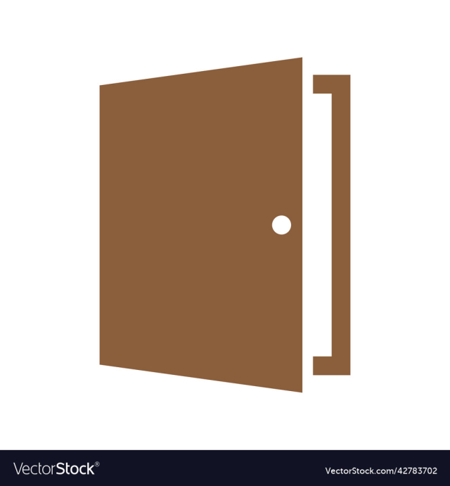 brown door solid icon