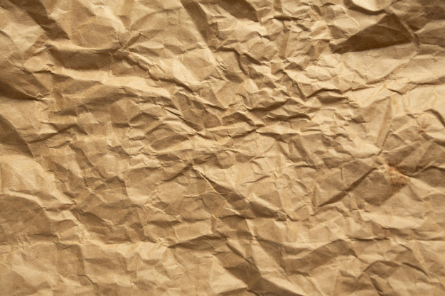 Brown wrinkle paper. Free Photo