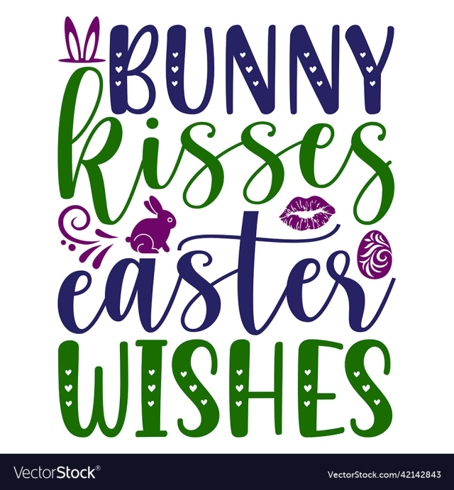 bunny kisses easter wishes bunny