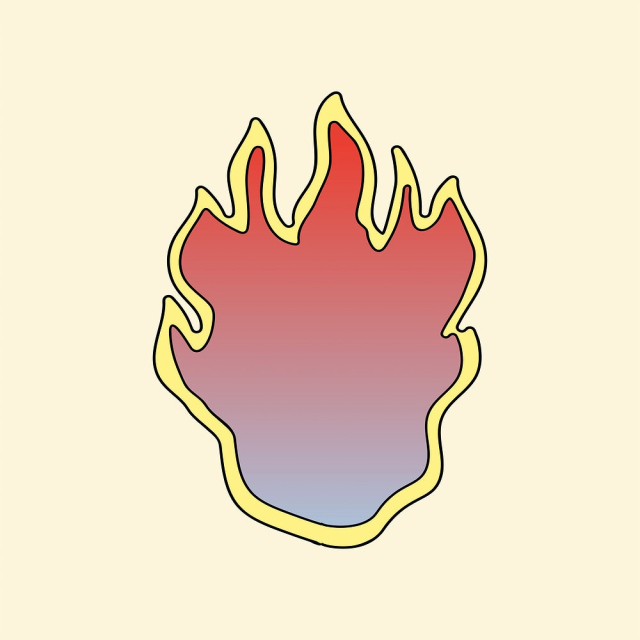 Burning flame, funky doodle design | Free Vector - rawpixel