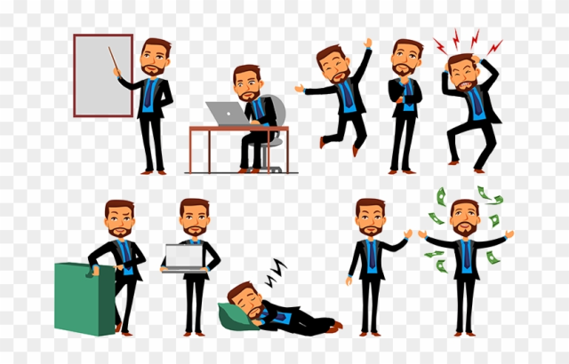 Business Animated Characters - Businessman Cartoon Character Png