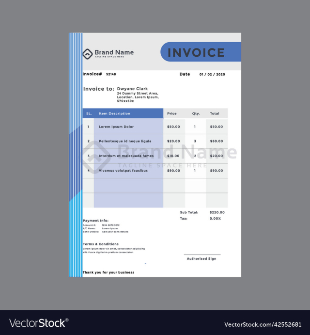 business corporate creative invoice template busi