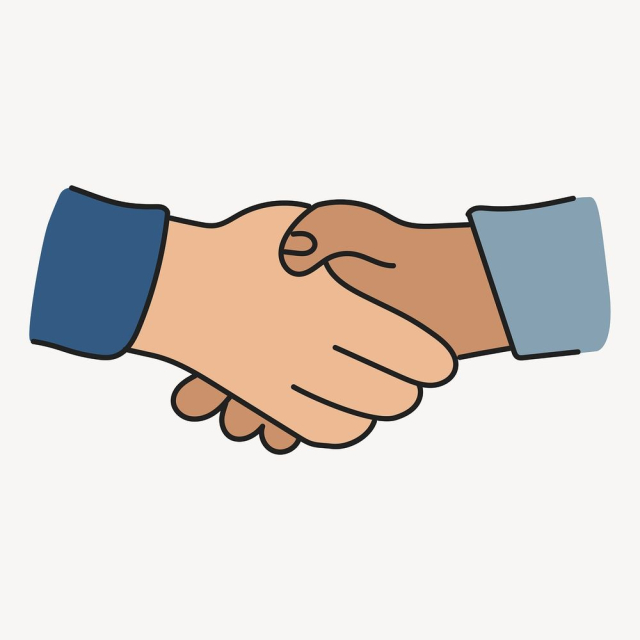 Business handshake clipart, gesture cute | Free Vector Illustration - rawpixel