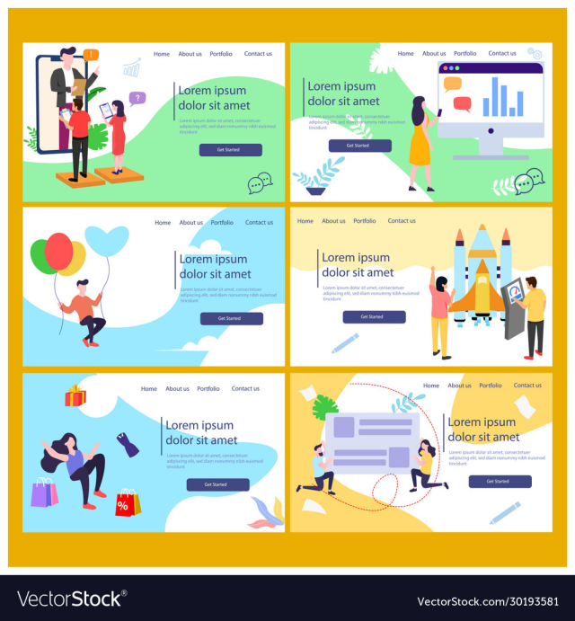 business investor on landing page