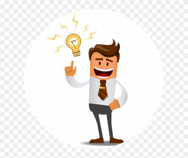 Businessman With A Great Idea 1012 219 - Hombre Con Idea Png