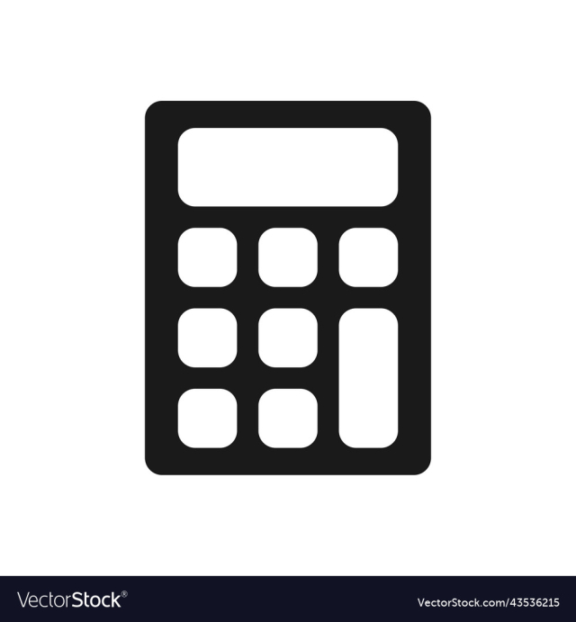 calculator icon in trendy flat style