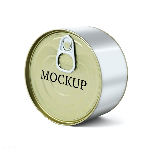 Canned fish mockup on a white background | Free psd mockup - 2292683