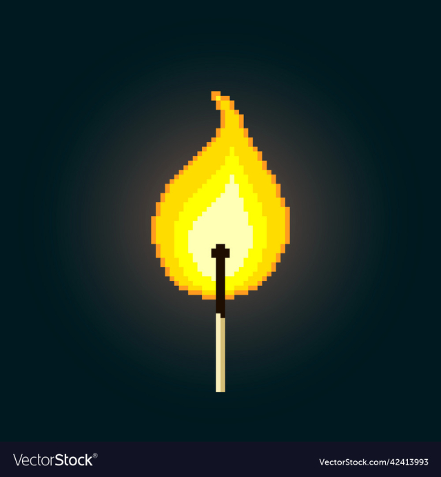 cartoon burning match