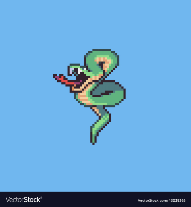 cartoon snake pixel art