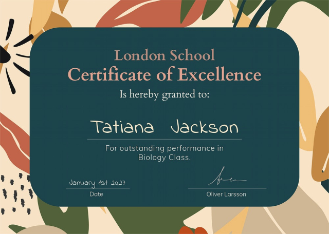 Certificate of excellence template, colorful | Free Vector Template - rawpixel