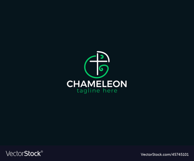 chameleon logo design - animal logo design