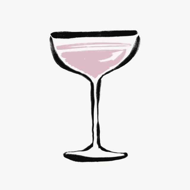 Champagne coupe, drink doodle illustration | Free Photo - rawpixel