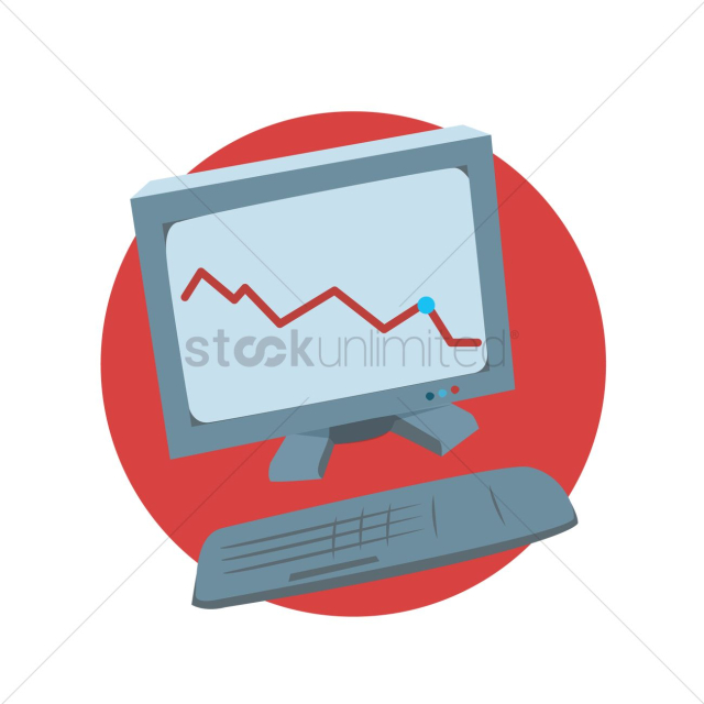 Chart in the computer monitor