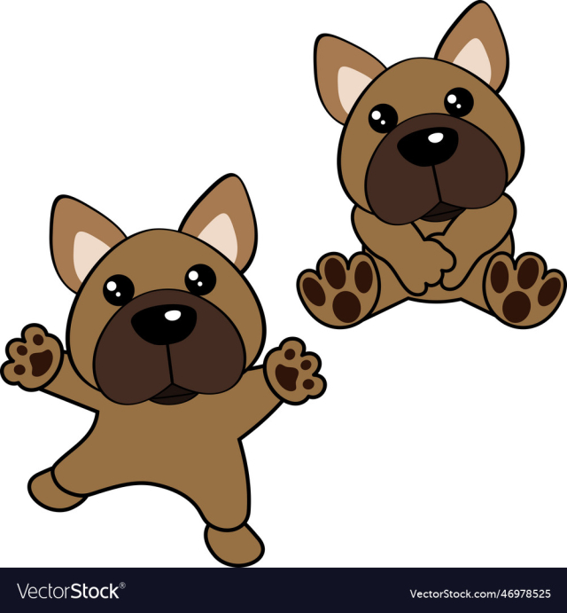 chibi baby dog character cartoon pack