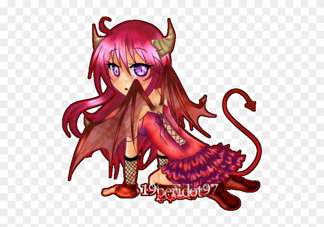 Chibi Devil Girl - Chibi Devil Girl Red