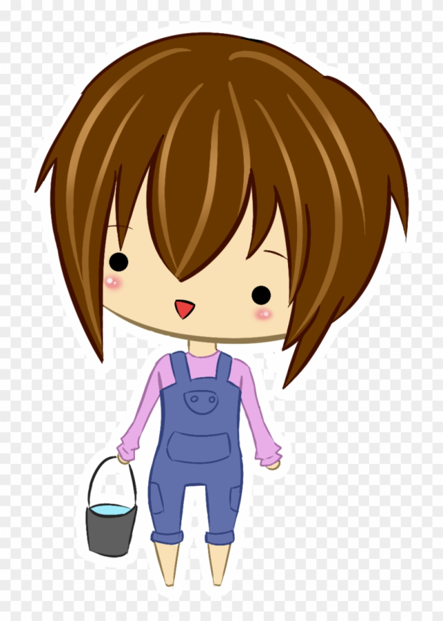 -chibi Farm Girl - Png Chibi Girl