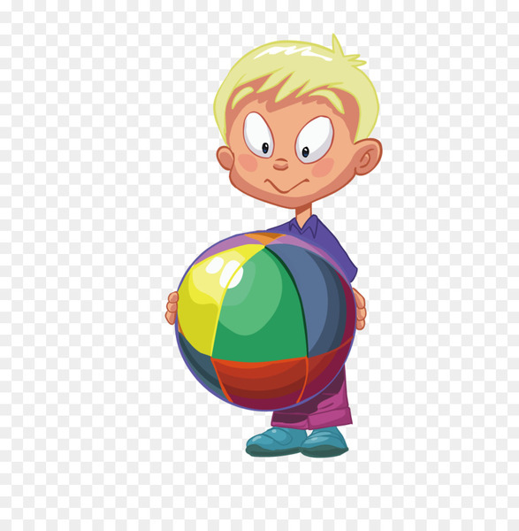 Child Kindergarten - Take volleyball boy