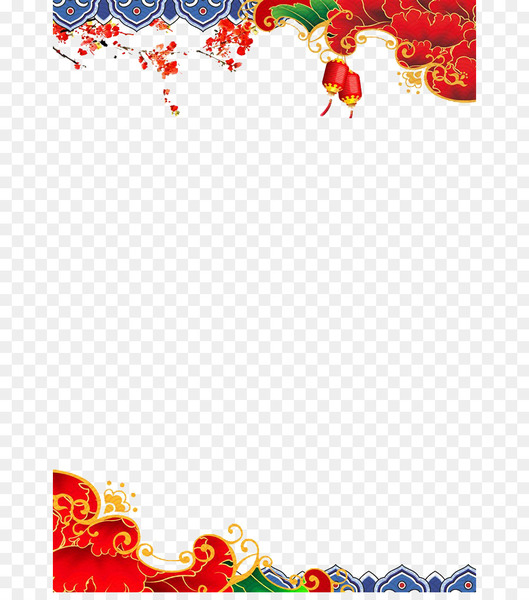 Chinese New Year New Years Day New Years Eve - Chinese wind vector border