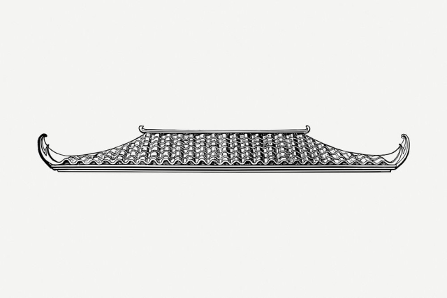 Chinese roof drawing, vintage architecture | Free PSD - rawpixel