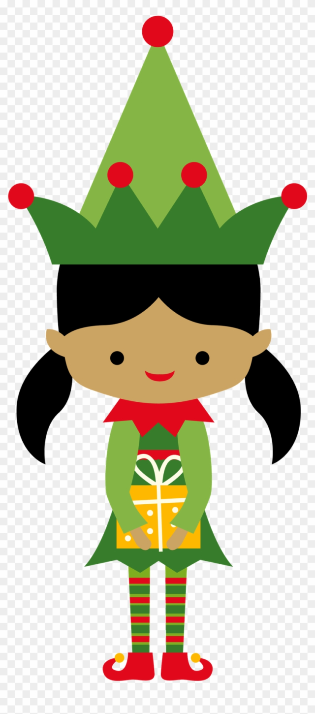 Christmas Girl Elf Clip Art - Christmas Girl Elves Clipart